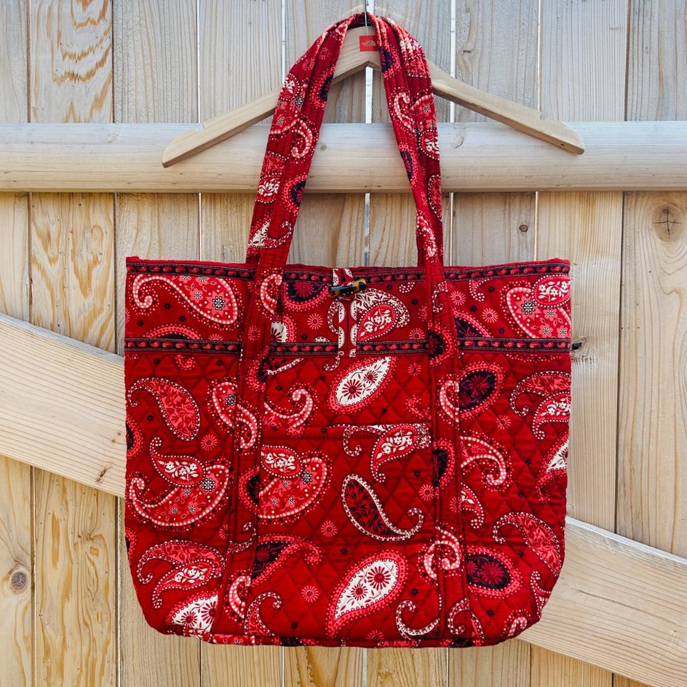 Vera Bradley Red Paisley Tote Bag